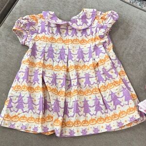 Purple and Orange Halloween Kids Dress